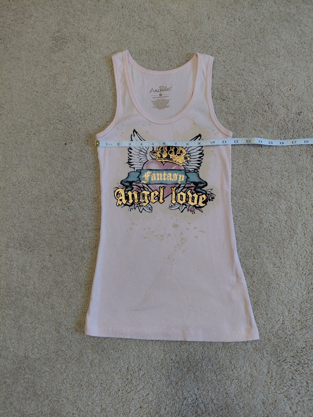 Angels Ribbed Tank with Winged Crown Graphic - Picture 8 of 9